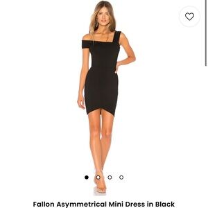 Superdown Fallon Asymmetrical Mini Dress in Black